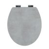 Novaservis Halványszürke, beton hatású MDF soft close WC ülőke